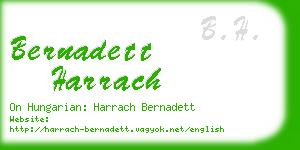 bernadett harrach business card